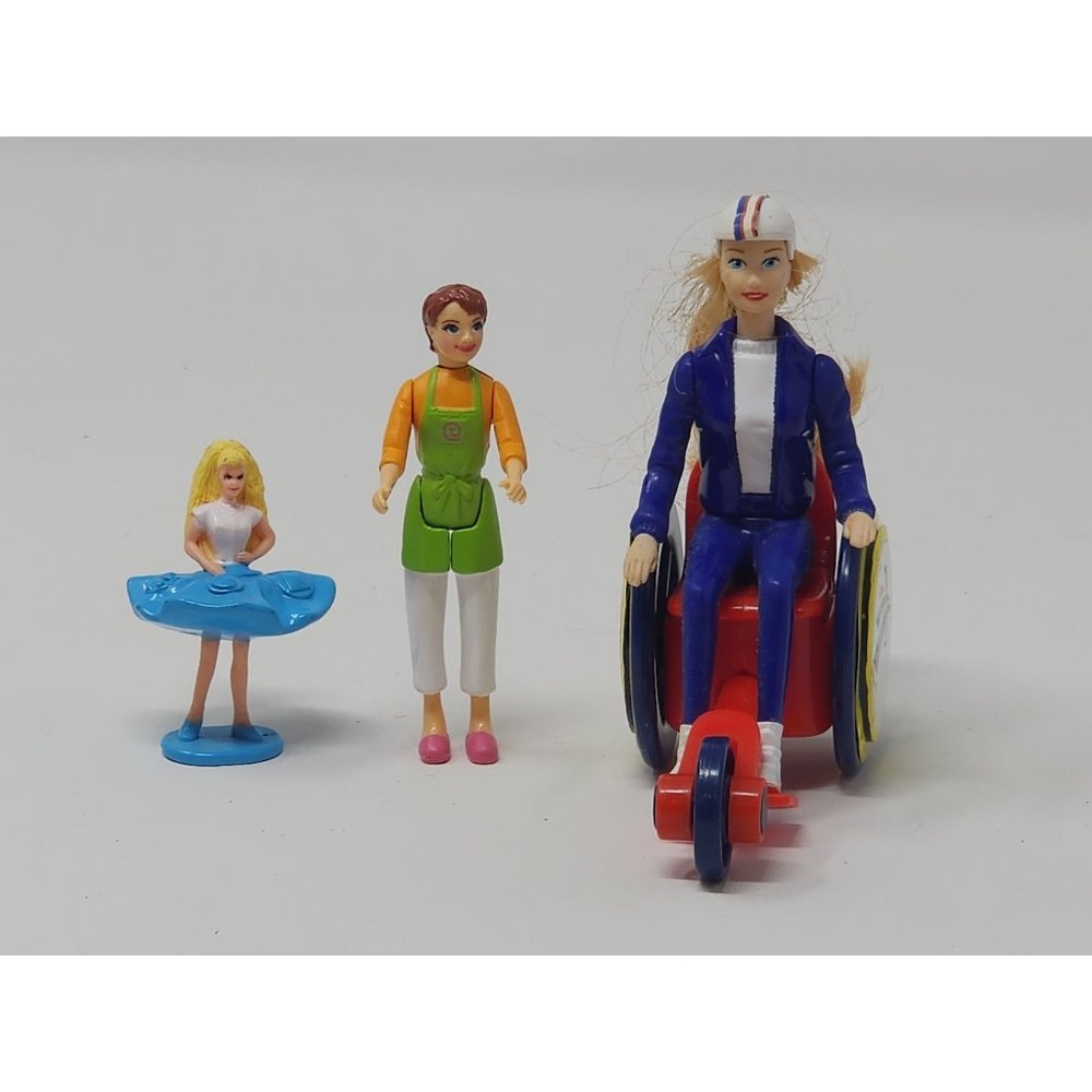 Vintage‎ Mini Barbie/McDonalds Paralympic Wheelchair/Fisher Price Sweet Streets